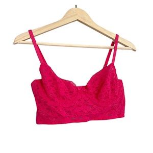 Aerie Hot Pink Lace Bralette size 36C